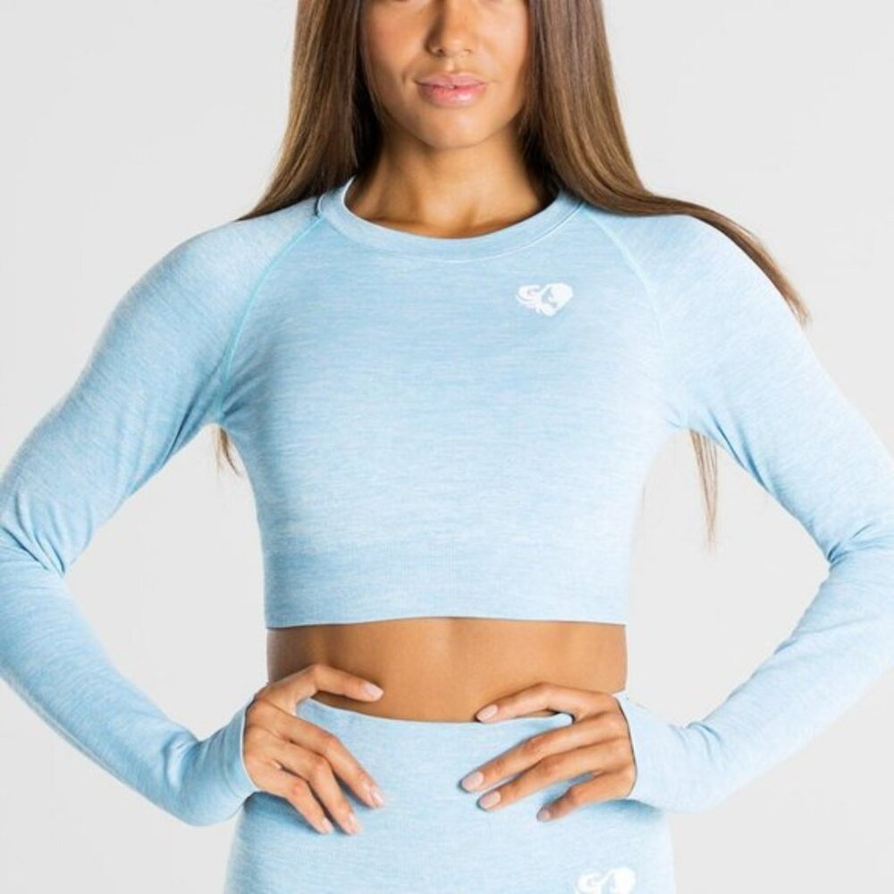 Women's Best Move Seamless Long Sleeve Thumbhole Crop Top L